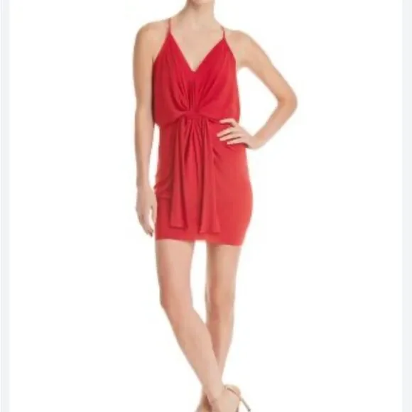 MISA NWT Domino Draped Mini Dress - small - Picture 8 of 9